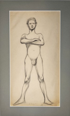 Rychter-Janowska Bronislawa - Nude of a man, Munich, 1899