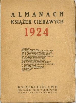 Almanach der interessanten Bücher. Warschau 1924 Wyd. Książki Ciekawe. Bibliothek mit ausgewählten Werken.