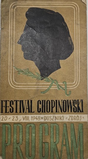 Program of the 3rd Chopin Festival from 20.-23. VIII. 1948. autographs of pianists.