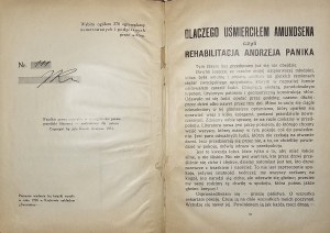 Kurek Jalu - Andrzej Panik morderca Amundsena. Powieść autobiograficzno-sensacyjna. Wyd. 2. Kraków 1931