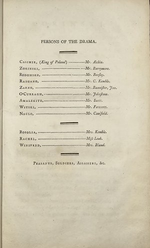 Morton Thomas - Zorinski: a play, in three acts, as performed at the Theatr Royal, Hay-Market. By ... London 1795. Print. by G. Woodfall for T. N. Longman.