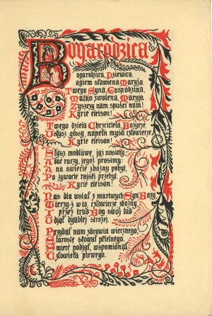 Bogarodzica. Ľvov [1916] [H. Altenberg, G. Seyfarth, E. Wende]. Tlač. Ossol.