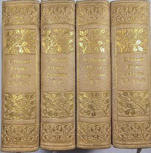 Norwid Cyprian Kamil - Pisma zebrane. Published by Zenon Przesmycki. T. A parts 1-2, C, E. Warsaw - Cracow 1911 [1912-3]. Bookbinding by R. Jahoda.