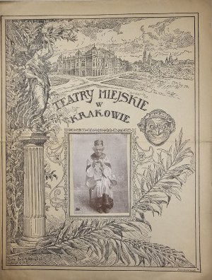 Programm - Stadttheater Powszechny in Krakau. Die Königin des Kinos. Operette in 3 Akten von Okonkowski und Freund. Kraków [1918].