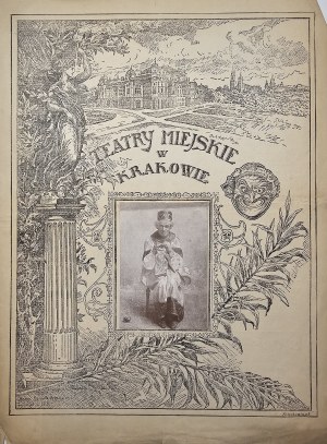 Program - Městské divadlo v Krakově. Baron Kimel. Opereta ve 3 dějstvích od Ludwika Sliwinského. Hudba W. Koło. Krakov [1918].