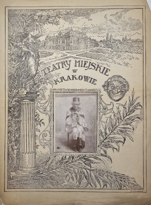 Programm - Stadttheater in Krakau. Baron Kimel. Operette in 3 Akten von Ludwik Sliwinski. Musik von W. Koło. Kraków [1918].