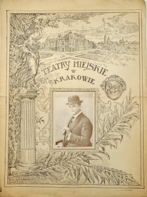 Program - [Municipal Common Theater in Krakow] The Princess of czardas. Operetta in 3 acts by L. Stein and B. Ienbach. Music by Emeric Kalman. Cracow [1918].