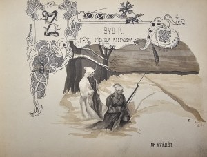 Skizzenbuch - Sibirien - Russische Gefangenschaft. 27. V. 1914 Nowomikolajewsk [Nowosibirsk].