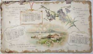Calendario - Con gli auguri per il nuovo anno 1901. Nakł. Władysław Zajączkowski . Azienda: Jan Fischer e compagnia a Cracovia, 