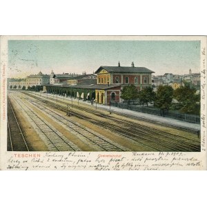 Cieszyn - Central Station, ca. 1900.
