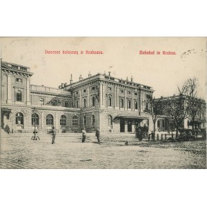 Cracovie - gare ferroviaire, 1908.
