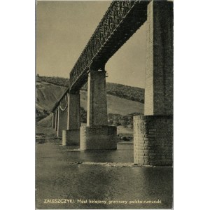 Zaleszczyki - Most kolejowy, ok. 1925.