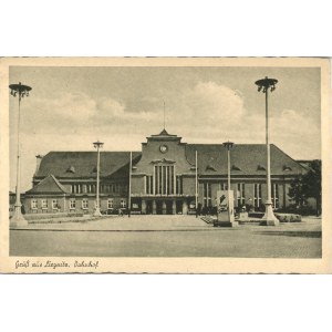Legnica - Railway station, circa 1940.