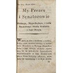 Journal des règlements du gouvernement de la ville libre, indépendante et strictement neutre de Cracovie et de son district. Cracovie 1817