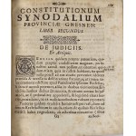 Constitutiones Synodorum Metropolitanae Ecclesiae Gnesnensis Provincialium Authoritate Synodi Provincialis Gembicianae per deputatos recognitae jussu vero & opera... Joannis Wężyk...Archiepiscopi Gnesnensis L.N.R.P.P. editae. Cracoviae 1761 Typ. Coll.