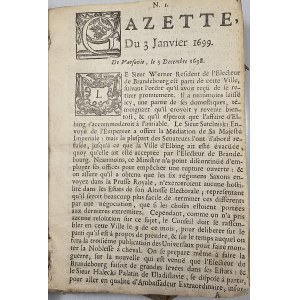 Gazette. No. 1-26. Paris 1699 Bureau d'Adresse.