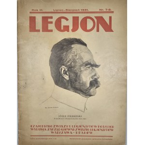 Legjon - Revue de l'Union des légionnaires polonais. Année III. Juillet-août 1931, n° 7-8.