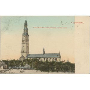Częstochowa - Vue du monastère de Jasna Góra avec la nouvelle tour, 1906.