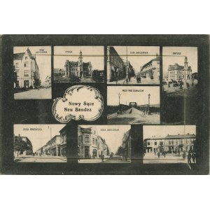 Nowy Sącz - Wielowidokowa, Leporello, ok. 1910.