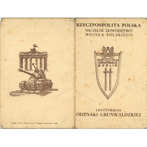 Légitimation de l'insigne de Grunwald.