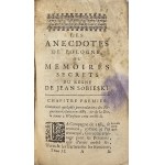 [Dallerac Franciszek] - Les Anecdotes De Pologne, ou Memoires Secrets Du Regne de Jean Sobieski III Du Nom. T. 1-2. A Amsterdam 1699 Chez Henry Desbordes.