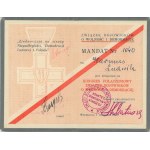 Congrès de fusion de l'Union des combattants pour la liberté et la démocratie - Mandat, 1949.