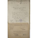 Corps des sapeurs-pompiers volontaires. 7 lettres adressées à Jozef Mikula, instructeur des sapeurs-pompiers à Cracovie, puis à Katowice, concernant des promotions aux grades supérieurs. 1925-1957.