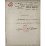 Corps des sapeurs-pompiers volontaires. 7 lettres adressées à Jozef Mikula, instructeur des sapeurs-pompiers à Cracovie, puis à Katowice, concernant des promotions aux grades supérieurs. 1925-1957.