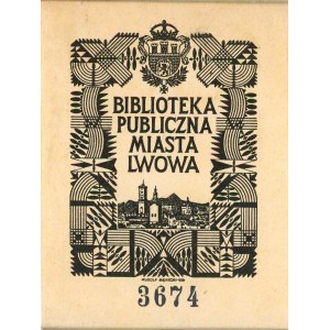 Mękicki Rudolf - Exlibris Biblioteka Publiczna Miasta Lwowa, 1938 r.