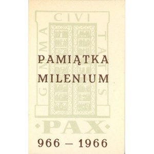 Exlibris - Pax Gemma Civitatis. Pamiątka Milenium 966 - 1966 PAX.