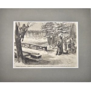 Insurrection de janvier - L'unité de Lopinski prépare une embuscade contre un convoi de prisonniers déportés de Varsovie, 1863