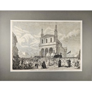 Insurrection de janvier - Manifestation à Varsovie à l'occasion de l'enterrement de Sumanski, 1863.