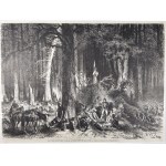 L'insurrection de janvier - L'affrontement des insurgés dans la forêt lituanienne, en 1863.