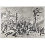 Insurrection de janvier - Les insurgés reprennent un canon aux Russes près de Novogrudok, 1863.