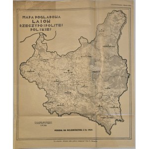 Mapa Poglądowa Lasów Rzeczypospolitej Polskiej, 1938.