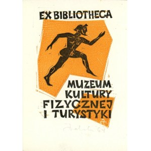 Dolatowski Zbigniew - Exlibris: Ex Bibliotheca Muzeum Kultury Fizycznej i Turystyki. 1964 r.