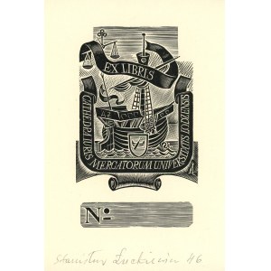Łuckiewicz Stanisław - Exlibris Cathedra Iuris Mercatorum Universitatis Lodzensis. 1946 r.