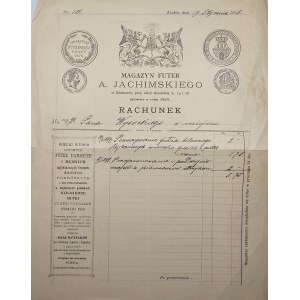 Compte rendu de l'entrepôt de fourrures de A. Jachimski à Cracovie, 1898.
