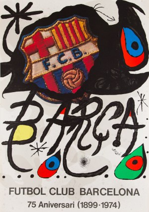 Joan MIRÓ (1893-1983), Futbol club Barcelona 75 Aniversari, 1974