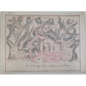 Genua -mapa rękopiśmienna, pocz. XIX w.