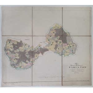 Pabianice - Plan Ekonomii Rządowej, rękopiśmienna, 1842. Rys. A. Rychlicki