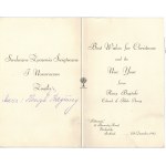 Życzenia od płk. H. Bagińskiego i żony, [dla W. Pałuckiego], 25.12.1942
