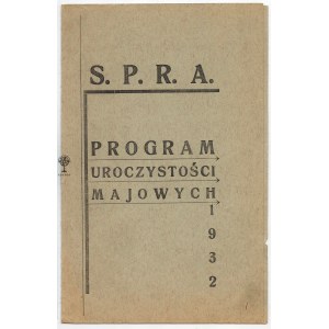 S.P.R.A. Program uroczystości majowych 1932 [Włodzimierz Wołyński]