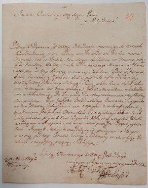 Szyc A. to Rev. Radziwill 