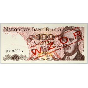 PRL, 100 zloty 17.05.1976, MODEL, n° 0596, série AK