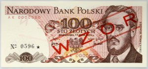 PRL, 100 złotych 17.05.1976, WZÓR, No. 0596, seria AK