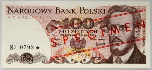 PRL, 100 złotych 17.05.1976, WZÓR, No. 0792, seria AM