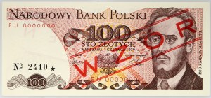PRL, 100 złotych 1.06.1979, WZÓR, No. 2410, seria EU
