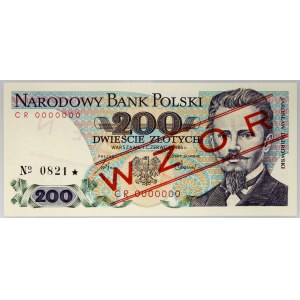People's Republic of Poland, 200 zloty 1.06.1986, MODEL, No. 0821, CR series