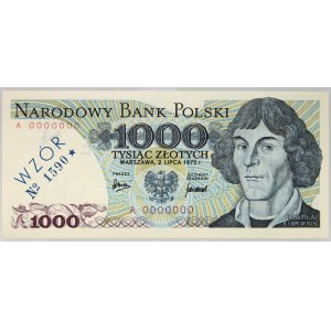 PRL, 1000 Zloty 2.07.1975, MODELL, Nr. 1590, Serie A